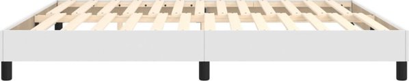 vidaXL Κρεβάτι Κοντινεντάλ σε Λευκό, 180x200 cm με Επένδυση από Συνθετικό Δέρμα
