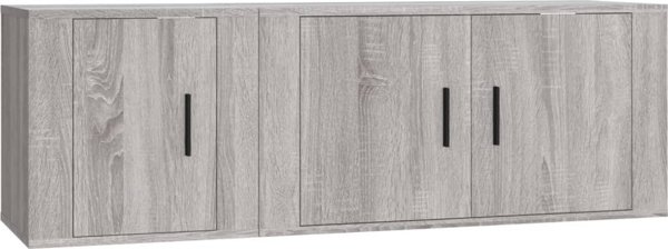 vidaXL Zestaw 2 szafek pod TV, szary dab sonoma