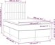 vidaXL Κρεβάτι κοντινεντάλ με στρώμα, μπλε, 120x200 εκ., υφασμάτινο