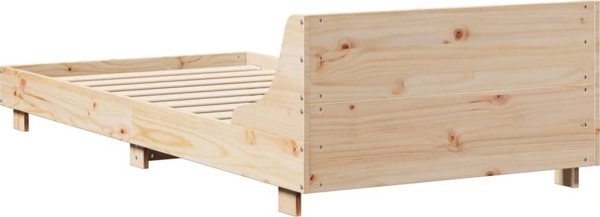 vidaXL Κορνίζα Κρεβατιού χωρίς Στρώμα, 100x200 εκ, Μασίφ Πεύκο