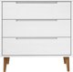 vidaXL Komoda, λευκή, 80x40x80 εκ., μασίφ πεύκο