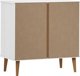 vidaXL Komoda, λευκή, 80x40x80 εκ., μασίφ πεύκο