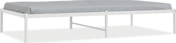 vidaXL Μεταλλικό πλαίσιο κρεβατιού, λευκό, 100x190 cm