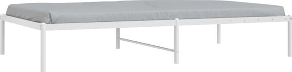 vidaXL Μεταλλικό πλαίσιο κρεβατιού, λευκό, 100x190 cm