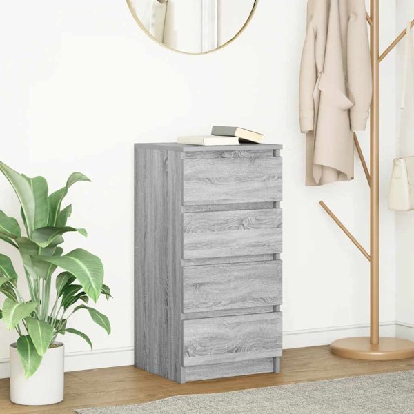 vidaXL Συρταριέρα Γκρι Sonoma 37,5x35x76 εκ. από Ξύλο - Σύνθεση Επίπλου