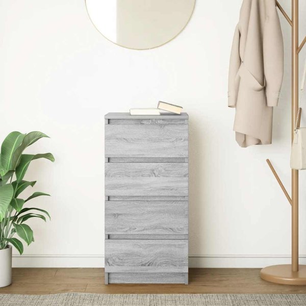 vidaXL Συρταριέρα Γκρι Sonoma 37,5x35x76 εκ. από Ξύλο - Σύνθεση Επίπλου