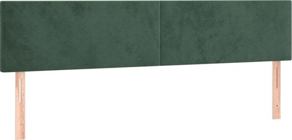 vidaXL Lozko kontynentalne z materacem, ciemnozielone, 180x200 cm