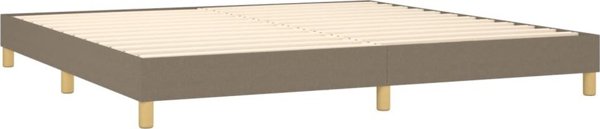 vidaXL Κρεβάτι κοντινεντάλ με στρώμα, ταουπέ, 200 x 200 εκ., ύφασμα