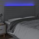 vidaXL Κεφαλάρι για κρεβάτι με LED ανοιχτό γκρι 180x5x118/128 εκ. ύφασμα