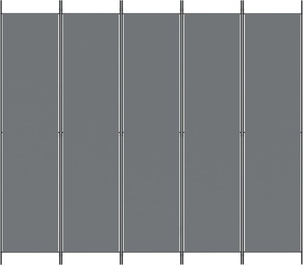vidaXL vidaXL Parawan 5-panelowy, antracytowy,250x220 cm, tkanina