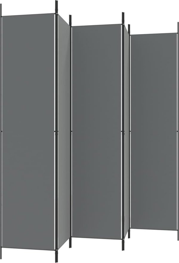 vidaXL vidaXL Parawan 5-panelowy, antracytowy,250x220 cm, tkanina