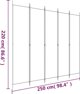 vidaXL vidaXL Parawan 5-panelowy, antracytowy,250x220 cm, tkanina
