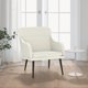 vidaXL vidaXL Fotel, kremowy, 63x76x80 cm, obity aksamitem