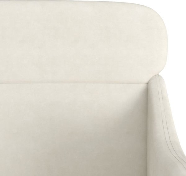 vidaXL vidaXL Fotel, kremowy, 63x76x80 cm, obity aksamitem