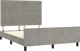 vidaXL Rama κρεβατιού με κεφαλάρι, γκρι ανοιχτό, 140x200 cm, βελούδινη