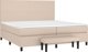 vidaXL Κρεβάτι Continental με Στρώμα, Cappuccino Δερματίνη 200x200 cm