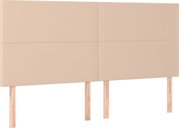 vidaXL Κρεβάτι Continental με Στρώμα, Cappuccino Δερματίνη 200x200 cm