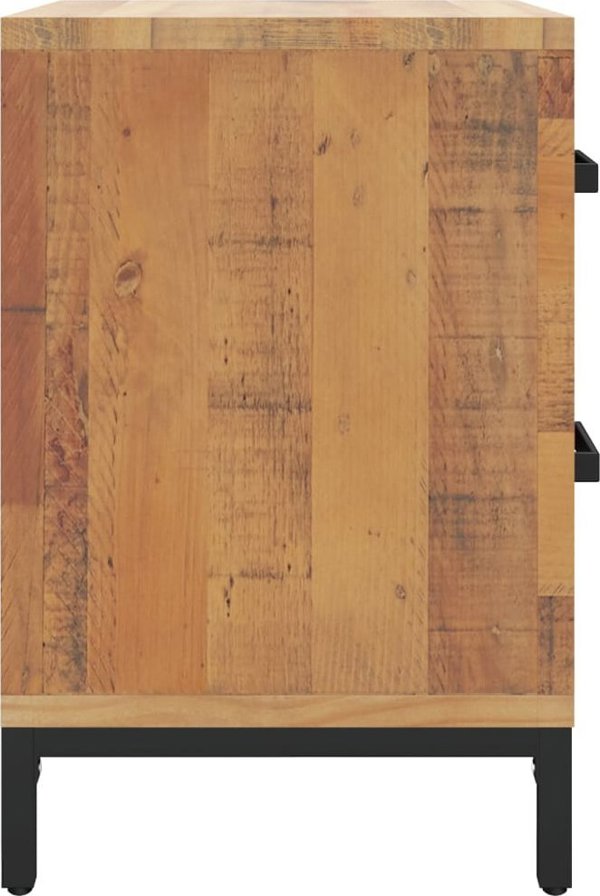 vidaXL Κομοδίνο, καφέ, 36x30x45 cm, ξύλο πεύκου από ανακύκλωση