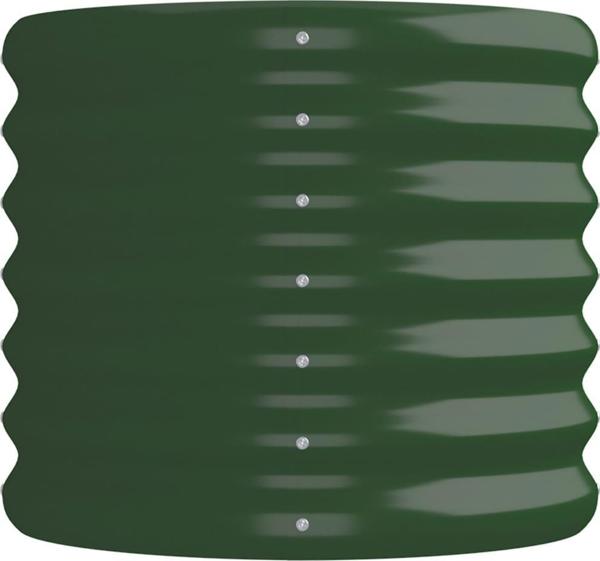 vidaXL Donica ogrodowa, malowana proszkowo stal, 152x40x36 cm, zielona