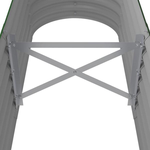 vidaXL Donica ogrodowa, malowana proszkowo stal, 152x40x36 cm, zielona