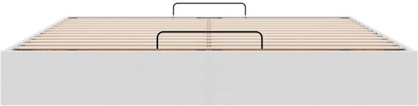 vidaXL Κρεβάτι Ottoman 160x200 cm Λευκό από Τεχνητό Δέρμα χωρίς Στρώμα