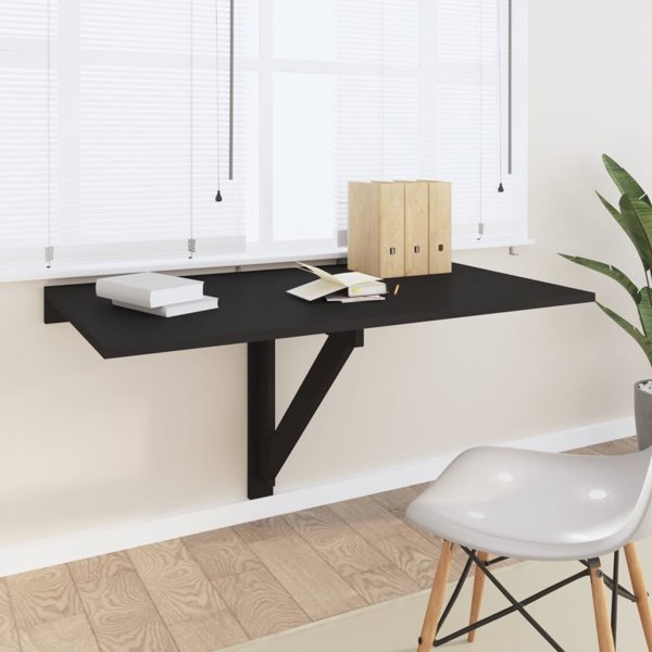 vidaXL Πτυσσόμενο τραπεζάκι καφέ, μαύρο, 100x60x56 εκ