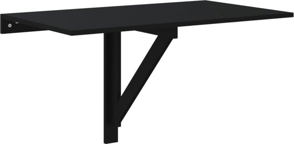 vidaXL Πτυσσόμενο τραπεζάκι καφέ, μαύρο, 100x60x56 εκ