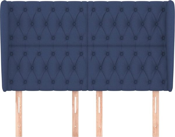 vidaXL Επικαθήμενο προσκέφαλο, μπλε, 163x23x118/128 εκ, ύφασμα