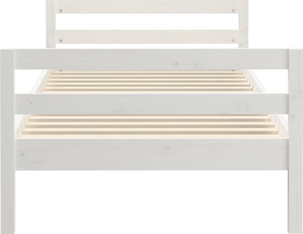 vidaXL Κρεβατοκάμαρα, λευκή, 80x200 cm, συμπαγές πεύκο