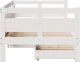 vidaXL Ημερήσιο Κρεβάτι με Συρτάρια Λευκό 90x200 cm Από Πεύκο