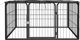 vidaXL Kojec dla psa, 4 panele, czarny, 100x50 cm, stalowy