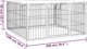 vidaXL Kojec dla psa, 4 panele, czarny, 100x50 cm, stalowy