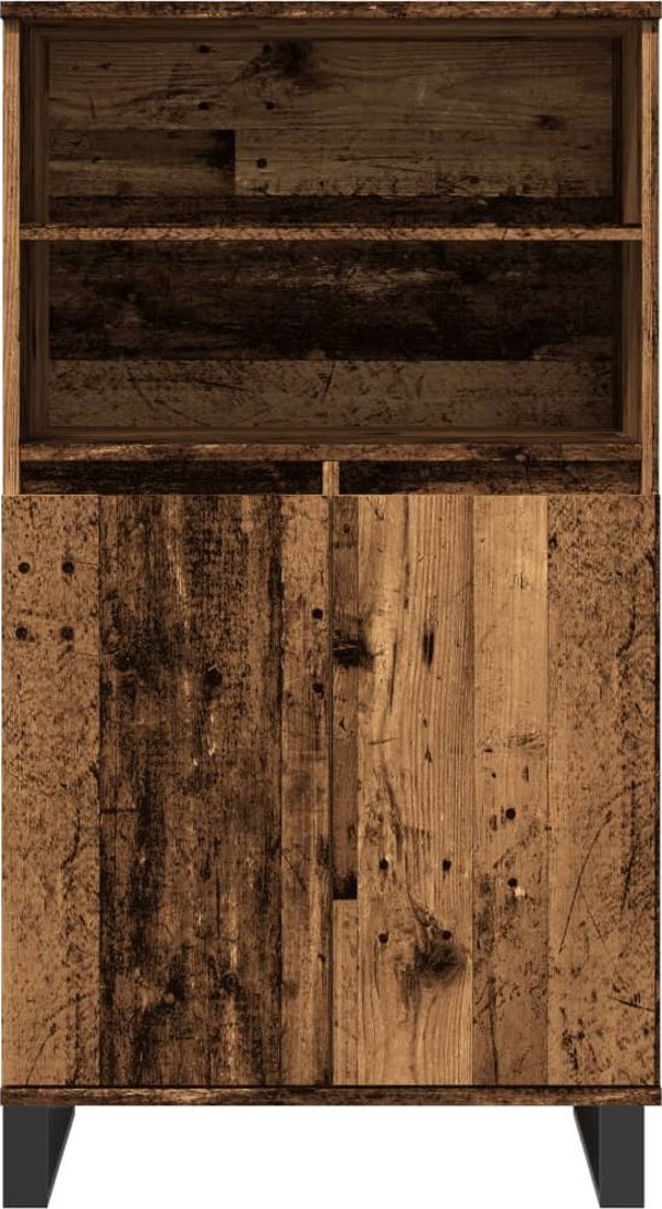 vidaXL Wysoka szafka, stare drewno, 60x36x110 cm