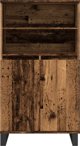 vidaXL Wysoka szafka, stare drewno, 60x36x110 cm