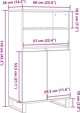 vidaXL Wysoka szafka, stare drewno, 60x36x110 cm