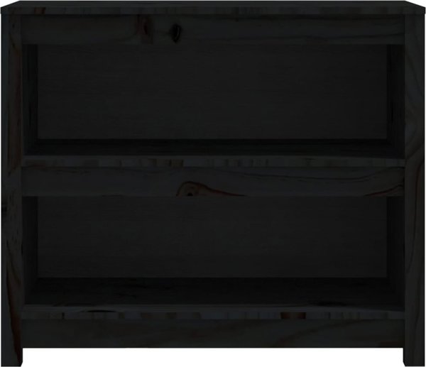 vidaXL Ραφιέρα βιβλίων, μαύρη, 80x35x68 εκ., από συμπαγές πεύκο