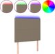 vidaXL Zaglowek do lozkou me LED, taupe, 100x5x118/128 cm, yliko