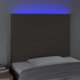 vidaXL Zaglowek do lozkou me LED, taupe, 100x5x118/128 cm, yliko