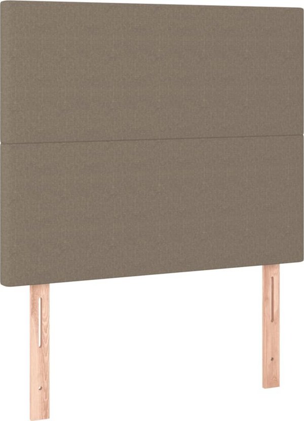 vidaXL Zaglowek do lozkou me LED, taupe, 100x5x118/128 cm, yliko