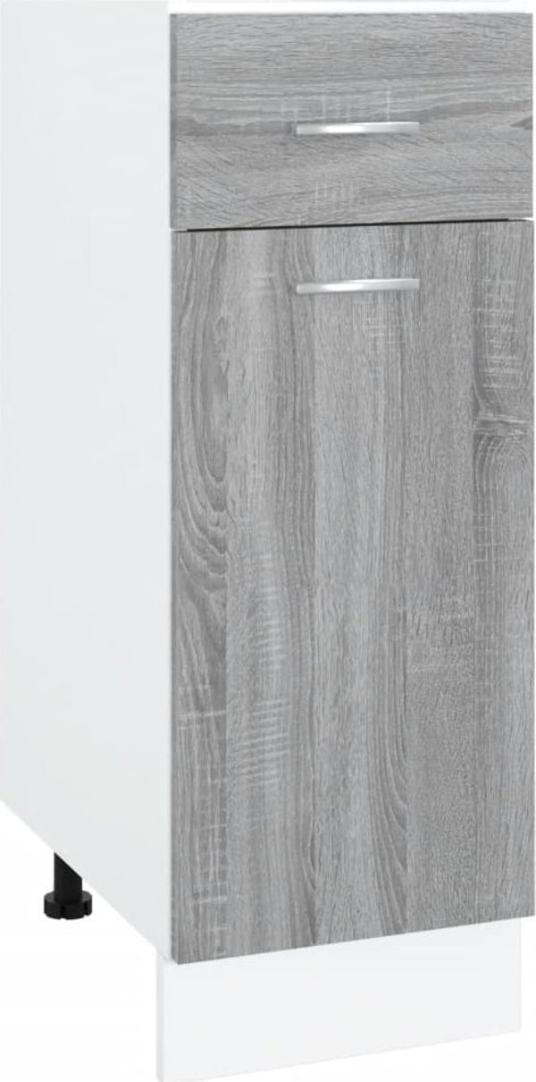 vidaXL Κάτω ντουλάπι με συρτάρι γκρι δρυς Sonoma 30x46x81,5 εκ.