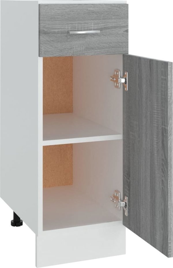 vidaXL Κάτω ντουλάπι με συρτάρι γκρι δρυς Sonoma 30x46x81,5 εκ.