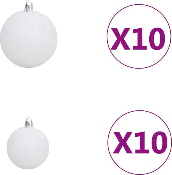 vidaXL Τεχνητό χριστουγεννιάτικο δέντρο σε βάση, λευκό