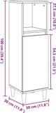 vidaXL Ντουλάπι Μπάνιου από Μασίφ Παλιό Ξύλο, 30x30x100 cm