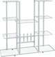 vidaXL Σταντ για λουλούδια, λευκό, 94,5x25x89 εκ, σίδερο