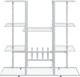 vidaXL Σταντ για λουλούδια, λευκό, 94,5x25x89 εκ, σίδερο