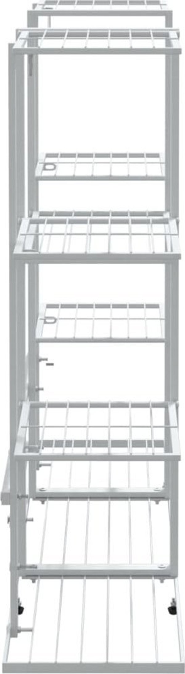 vidaXL Σταντ για λουλούδια, λευκό, 94,5x25x89 εκ, σίδερο