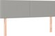 vidaXL Zaglowek do lozka z LED, jasnoszary, 144x5x78/88 cm, tkanina