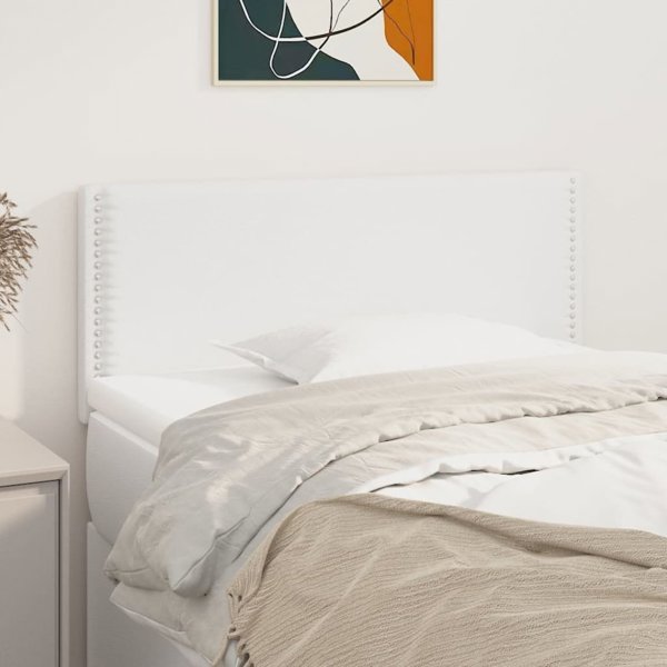 vidaXL Προσκέφαλο κρεβατιού, λευκό, 100x5x78/88 cm, τεχνητό δέρμα