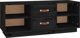 vidaXL vidaXL Szafka pod TV, czarna, 100x34x40 cm, lite drewno sosnowe