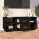 vidaXL vidaXL Szafka pod TV, czarna, 100x34x40 cm, lite drewno sosnowe